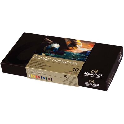 Rembrandt Acrylverf - set 10 x 40 ml 8712079231460 Verf Rembrandt Acrylverf - set 10 x 40 ml 8712079231460 Verf