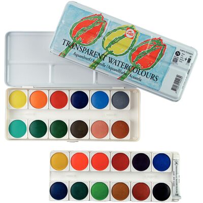 Talens Aquarelverf - set 24 kleuren - transparant 8712079104030 Verf Talens Aquarelverf - set 24 kleuren - transparant 8712079104030 Verf