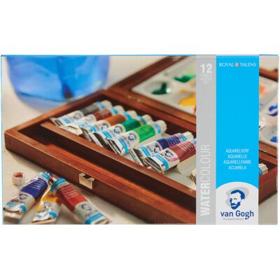 Van Gogh Aquarelverf Basis Kist - set 12 x 10 ml 8712079048914 Verf Van Gogh Aquarelverf Basis Kist - set 12 x 10 ml 8712079048914 Verf