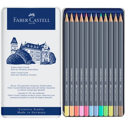 Faber Castell Goldfaber Aquarelpotloden - set 12 stuks - Pasteltinten 4005401146391 Verf Faber Castell Goldfaber Aquarelpotloden - set 12 stuks - Pasteltinten 4005401146391 Verf