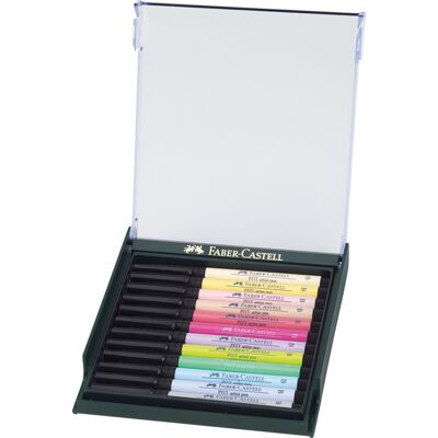 Faber Castell Pitt Artist Brushpen - set 12 stuks - pastel 4005402674206 Verf Faber Castell Pitt Artist Brushpen - set 12 stuks - pastel 4005402674206 Verf