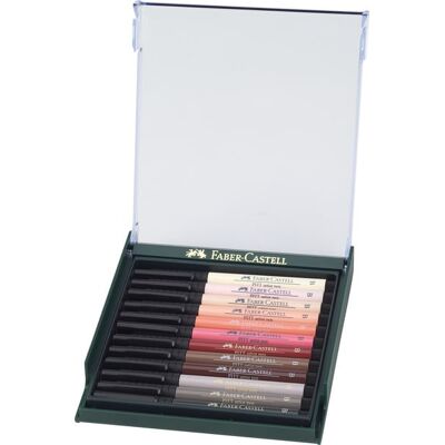 Faber Castell Pitt Artist Brushpen - set 12 stuks - Skin 4005402674244 Verf Faber Castell Pitt Artist Brushpen - set 12 stuks - Skin 4005402674244 Verf