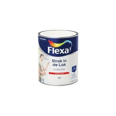 Flexa Strak in de Lak Buitenlak Hoogglans 750 ml Wit Flexa Strak in de Lak Buitenlak Hoogglans 750 ml Wit
