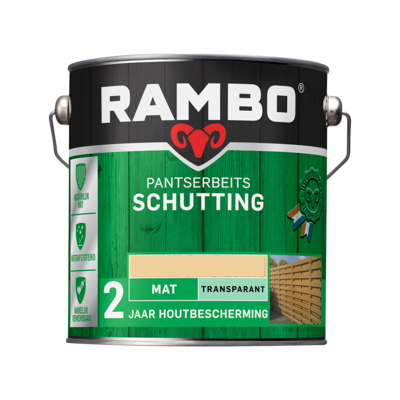 Rambo Pantserbeits Schutting Mat Transparant 2,5 liter - Blank Rambo Pantserbeits Schutting Mat Transparant 2,5 liter - Blank