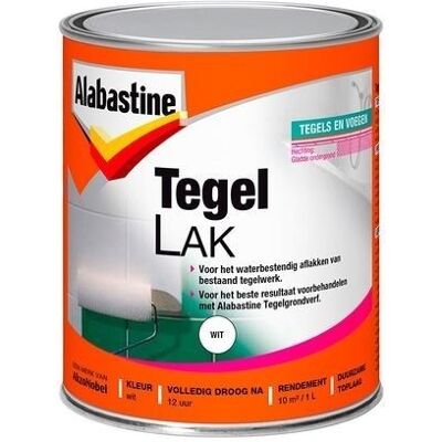 Alabastine Tegellak Wit 1 Component - 1 liter Alabastine Tegellak Wit 1 Component - 1 liter