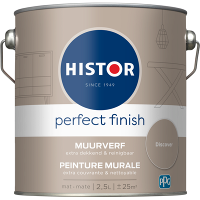 Histor Perfect Finish Muurverf Mat - Discover - 2,5 liter Histor Perfect Finish Muurverf Mat - Discover - 2,5 liter