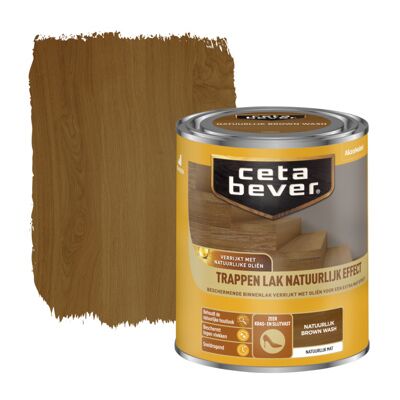 Cetabever Trappen Lak Natuurlijk Effect Mat - Brown Wash - 0,75 liter Cetabever Trappen Lak Natuurlijk Effect Mat - Brown Wash - 0,75 liter