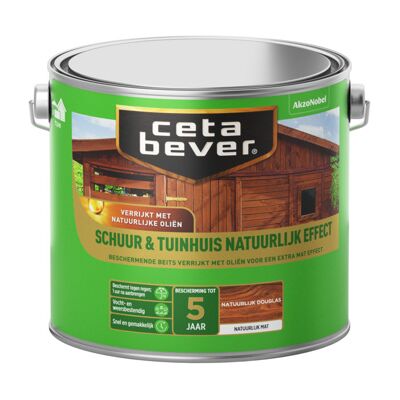 Cetabever Beits Schuur en Tuinhuis Natuurlijk Effect Mat - Douglas Cetabever Beits Schuur en Tuinhuis Natuurlijk Effect Mat - Douglas