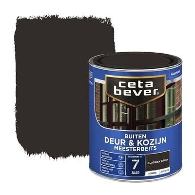 Cetabever Meesterbeits Deur en Kozijn Dekkend Zijdeglans - Klassiek Bruin - 0,75 liter Cetabever Meesterbeits Deur en Kozijn Dekkend Zijdeglans - Klassiek Bruin - 0,75 liter