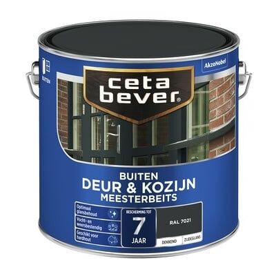 Cetabever Meesterbeits Deur en Kozijn Dekkend Zijdeglans - RAL 7021 Cetabever Meesterbeits Deur en Kozijn Dekkend Zijdeglans - RAL 7021