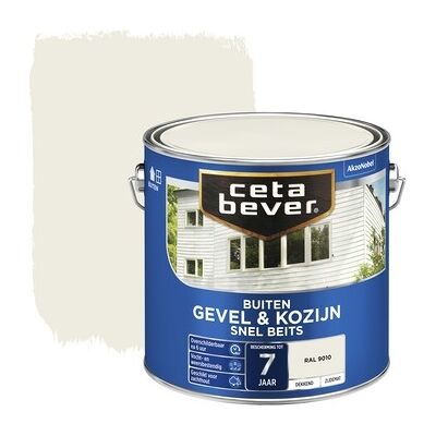 Cetabever Gevel en Kozijn Snel Beits Dekkend Zijdemat - RAL 9010 Cetabever Gevel en Kozijn Snel Beits Dekkend Zijdemat - RAL 9010