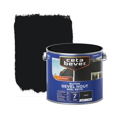 Cetabever Gevelhout Snel Beits Dekkend Zijdemat - Zwart - 2,5 liter Cetabever Gevelhout Snel Beits Dekkend Zijdemat - Zwart - 2,5 liter