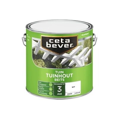Cetabever Tuinhout Beits Dekkend Zijdeglans - Wit 8711113125819 Verf Cetabever Tuinhout Beits Dekkend Zijdeglans - Wit 8711113125819 Verf
