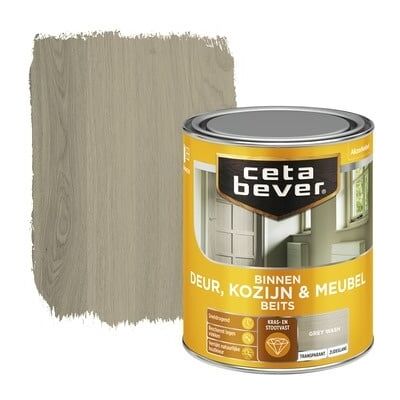Cetabever Binnenbeits Deur Kozijn en Meubel Transparant Zijdeglans - Grey Wash Cetabever Binnenbeits Deur Kozijn en Meubel Transparant Zijdeglans - Grey Wash