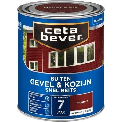 Cetabever Gevel en Kozijn Snel Beits Transparant Zijdemat - Mahonie 8711113128018 Verf Cetabever Gevel en Kozijn Snel Beits Transparant Zijdemat - Mahonie 8711113128018 Verf