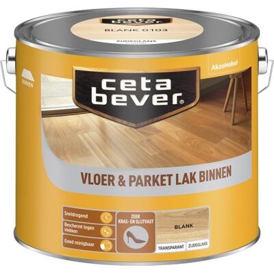 Cetabever Vloer en Parket Lak Binnen Transparant Zijdeglans - Blank 8711113126595 Verf Lakverf Binnen Cetabever Vloer en Parket Lak Binnen Transparant Zijdeglans - Blank 8711113126595 Verf Lakverf Binnen