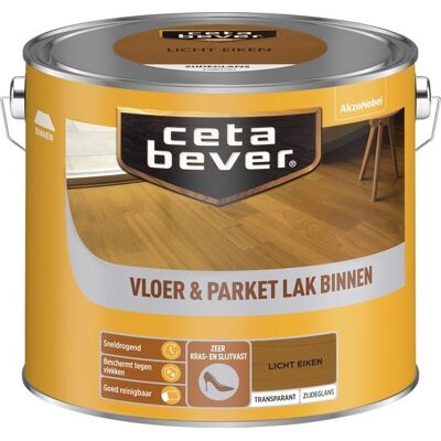 Cetabever Vloer en Parket Lak Binnen Transparant Zijdeglans - Licht Eiken 8711113126625 Verf Lakverf Binnen Cetabever Vloer en Parket Lak Binnen Transparant Zijdeglans - Licht Eiken 8711113126625 Verf Lakverf Binnen