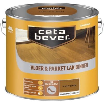 Cetabever Vloer en Parket Lak Binnen Transparant Zijdeglans - Licht Eiken Cetabever Vloer en Parket Lak Binnen Transparant Zijdeglans - Licht Eiken