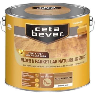 Cetabever Vloer en Parket Lak Natuurlijk Effect Mat - Blank - 2,5 liter 8711113186599 Verf Lakverf Binnen Cetabever Vloer en Parket Lak Natuurlijk Effect Mat - Blank - 2,5 liter 8711113186599 Verf Lakverf Binnen