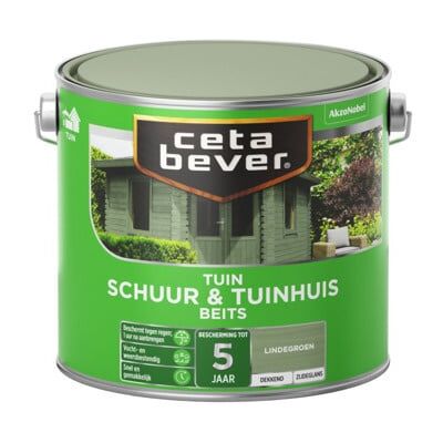 Cetabever Schuur en Tuinhuis Beits Dekkend Zijdeglans - Lindegroen - 2,5 liter Cetabever Schuur en Tuinhuis Beits Dekkend Zijdeglans - Lindegroen - 2,5 liter