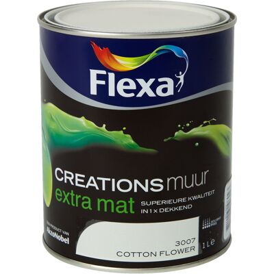 Flexa Creations Muurverf Extra Mat - Cotton Flower Flexa Creations Muurverf Extra Mat - Cotton Flower