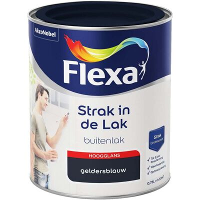Flexa Strak in de Lak Buitenlak Hoogglans - 1710 Geldersblauw Flexa Strak in de Lak Buitenlak Hoogglans - 1710 Geldersblauw