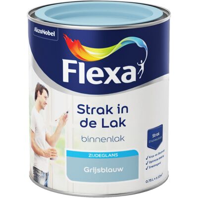Flexa Strak in de Lak Binnenlak Zijdeglans - 1008 Grijsblauw Flexa Strak in de Lak Binnenlak Zijdeglans - 1008 Grijsblauw