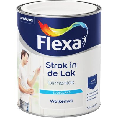 Flexa Strak in de Lak Binnenlak Zijdeglans - 1050 Wolkenwit Flexa Strak in de Lak Binnenlak Zijdeglans - 1050 Wolkenwit