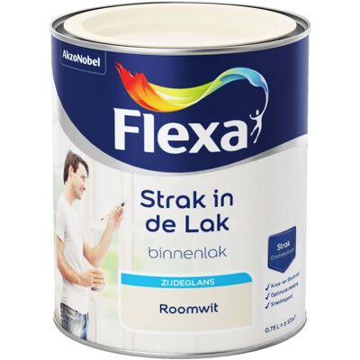 Flexa Strak in de Lak Binnenlak Zijdeglans - 1525 Roomwit Flexa Strak in de Lak Binnenlak Zijdeglans - 1525 Roomwit