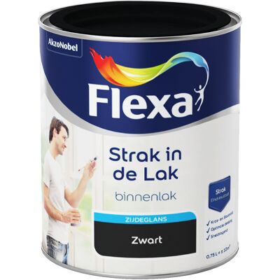 Flexa Strak in de Lak Binnenlak Zijdeglans - Zwart Flexa Strak in de Lak Binnenlak Zijdeglans - Zwart