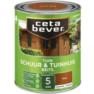 Cetabever Schuur en Tuinhuis Beits Transparant Zijdeglans - Teak Cetabever Schuur en Tuinhuis Beits Transparant Zijdeglans - Teak