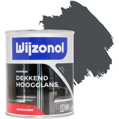 Wijzonol Dekkend Hoogglanslak 750 ml 9121 Antraciet Wijzonol Dekkend Hoogglanslak 750 ml 9121 Antraciet
