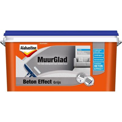 Alabastine MuurGlad - 5 liter - Grijs Alabastine MuurGlad - 5 liter - Grijs