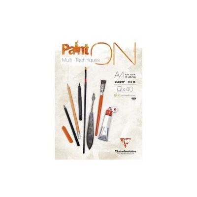 Clairefontaine PaintOn Mixed Media Papier - 250 gr - A2 - Wit 3329680965353 Verf Clairefontaine PaintOn Mixed Media Papier - 250 gr - A2 - Wit 3329680965353 Verf