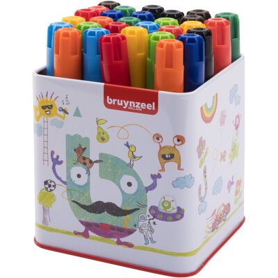 Bruynzeel Big Point 30 Viltstiften in blik 8712079434502 Verf Bruynzeel Big Point 30 Viltstiften in blik 8712079434502 Verf