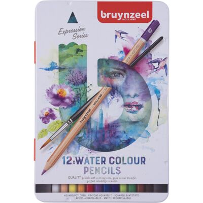 Bruynzeel Expression blik 12 Aquarelpotloden 8712079424985 Verf Bruynzeel Expression blik 12 Aquarelpotloden 8712079424985 Verf