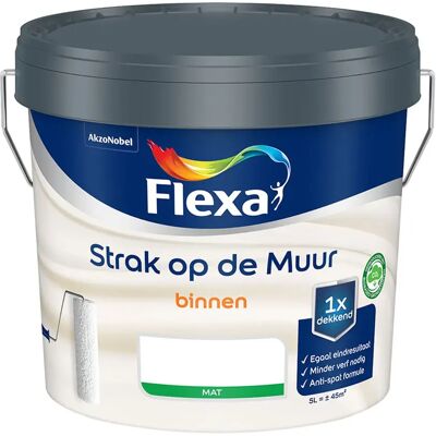 Flexa Strak op de Muur Muurverf Mat - 5 Liter - Wit / Kleur 8711113110570 Verf Flexa Strak op de Muur Muurverf Mat - 5 Liter - Wit / Kleur 8711113110570 Verf