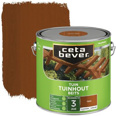 Cetabever Tuinhout Beits Transparant Zijdeglans - Teak 8711113126205 Verf Cetabever Tuinhout Beits Transparant Zijdeglans - Teak 8711113126205 Verf