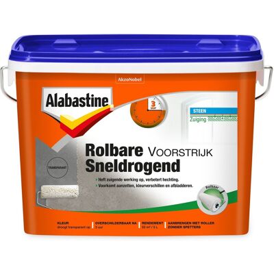 Alabastine Rolbare Voorstrijk Sneldrogend - Transparant Alabastine Rolbare Voorstrijk Sneldrogend - Transparant