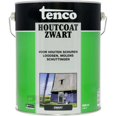 Tenco Houtcoat Zwart - 5 liter 8712701381860 Verf Tenco Houtcoat Zwart - 5 liter 8712701381860 Verf