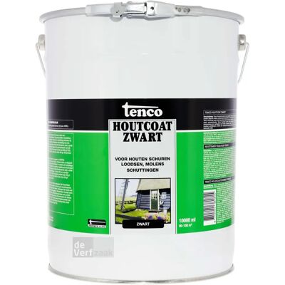 Tenco Houtcoat Zwart - 10 liter 8712701381815 Verf Tenco Houtcoat Zwart - 10 liter 8712701381815 Verf