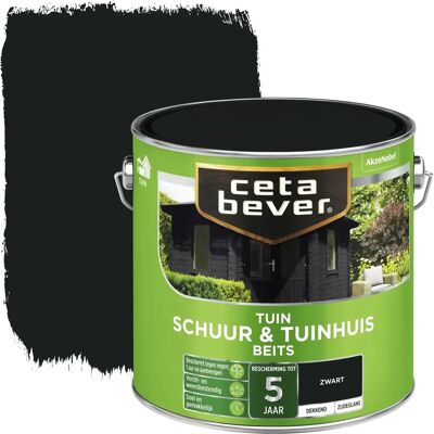 Cetabever Schuur en Tuinhuis Beits Dekkend Zijdeglans - Zwart 8711113128087 Verf Cetabever Schuur en Tuinhuis Beits Dekkend Zijdeglans - Zwart 8711113128087 Verf