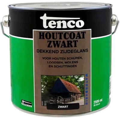 Tenco Houtcoat Zwart - Zijdeglans Waterbasis - 2,5 liter 8712701011637 Verf Tenco Houtcoat Zwart - Zijdeglans Waterbasis - 2,5 liter 8712701011637 Verf