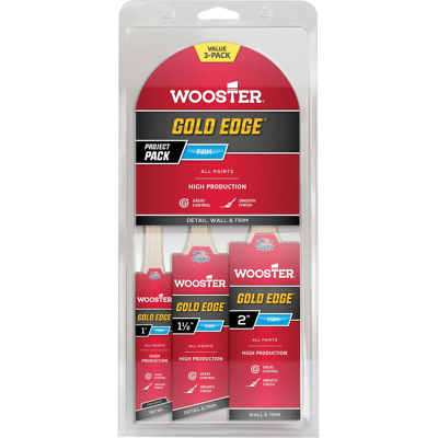 Wooster Gold Edge Variety 3-Pack 071497184405 Verf Wooster Gold Edge Variety 3-Pack 071497184405 Verf