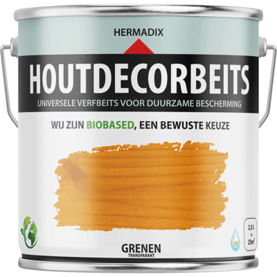 Hermadix Houtdecor Verfbeits Transparant - Grenen Hermadix Houtdecor Verfbeits Transparant - Grenen