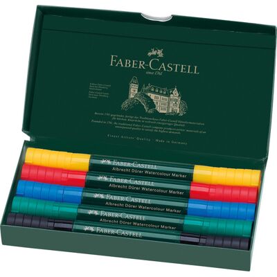 Faber Castell Albrecht Dürer Aquarelmarkers - set 5 stuks - basis 4005401603108 Verf Faber Castell Albrecht Dürer Aquarelmarkers - set 5 stuks - basis 4005401603108 Verf