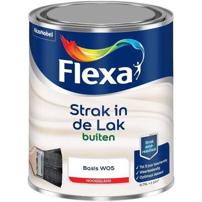 Flexa Strak in de Lak Buitenlak - Hoogglans - 2,5 Liter - Wit / Kleur 8711113110440 Verf Flexa Strak in de Lak Buitenlak - Hoogglans - 2,5 Liter - Wit / Kleur 8711113110440 Verf