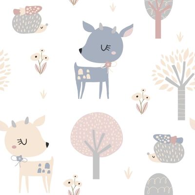 Noordwand Kids Walls Behang met hertjes en egels - 45834 4001860458341 Behang Noordwand Kids Walls Behang met hertjes en egels - 45834 4001860458341 Behang