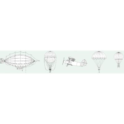 Noordwand Kids Walls Behangrand met zeppelins en parachutes - 45826 4001860458266 Behang Noordwand Kids Walls Behangrand met zeppelins en parachutes - 45826 4001860458266 Behang