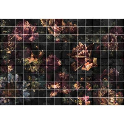 Noordwand Komar Ink Fotobehang Tiles Flowers - INX8-080 4055065230806 Behang Noordwand Komar Ink Fotobehang Tiles Flowers - INX8-080 4055065230806 Behang